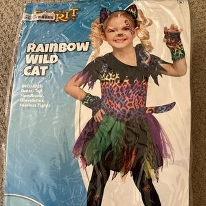 Spirit Halloween Rainbow Wild Cat Kids Costume